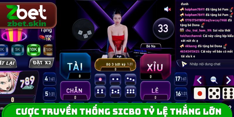 Cược truyền thống Sicbo game tỷ lệ thắng lớn
