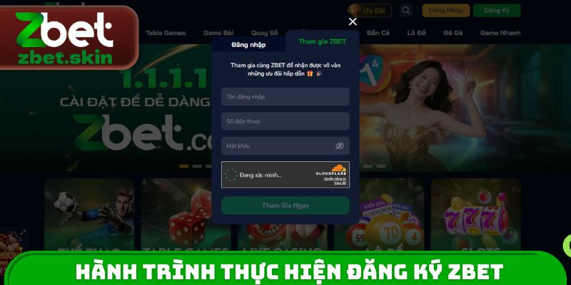 Hành trình thực hiện đăng ký ZBET