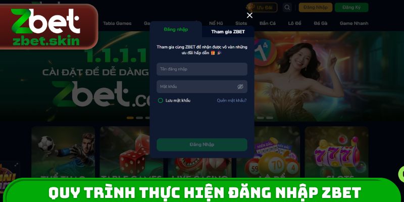 Quy trình thực hiện đăng nhập ZBET an toàn