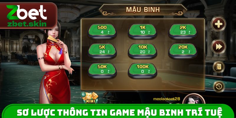 Sơ lược thông tin game Mậu Binh trí tuệ
